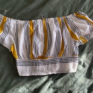 Off the shoulder crop top